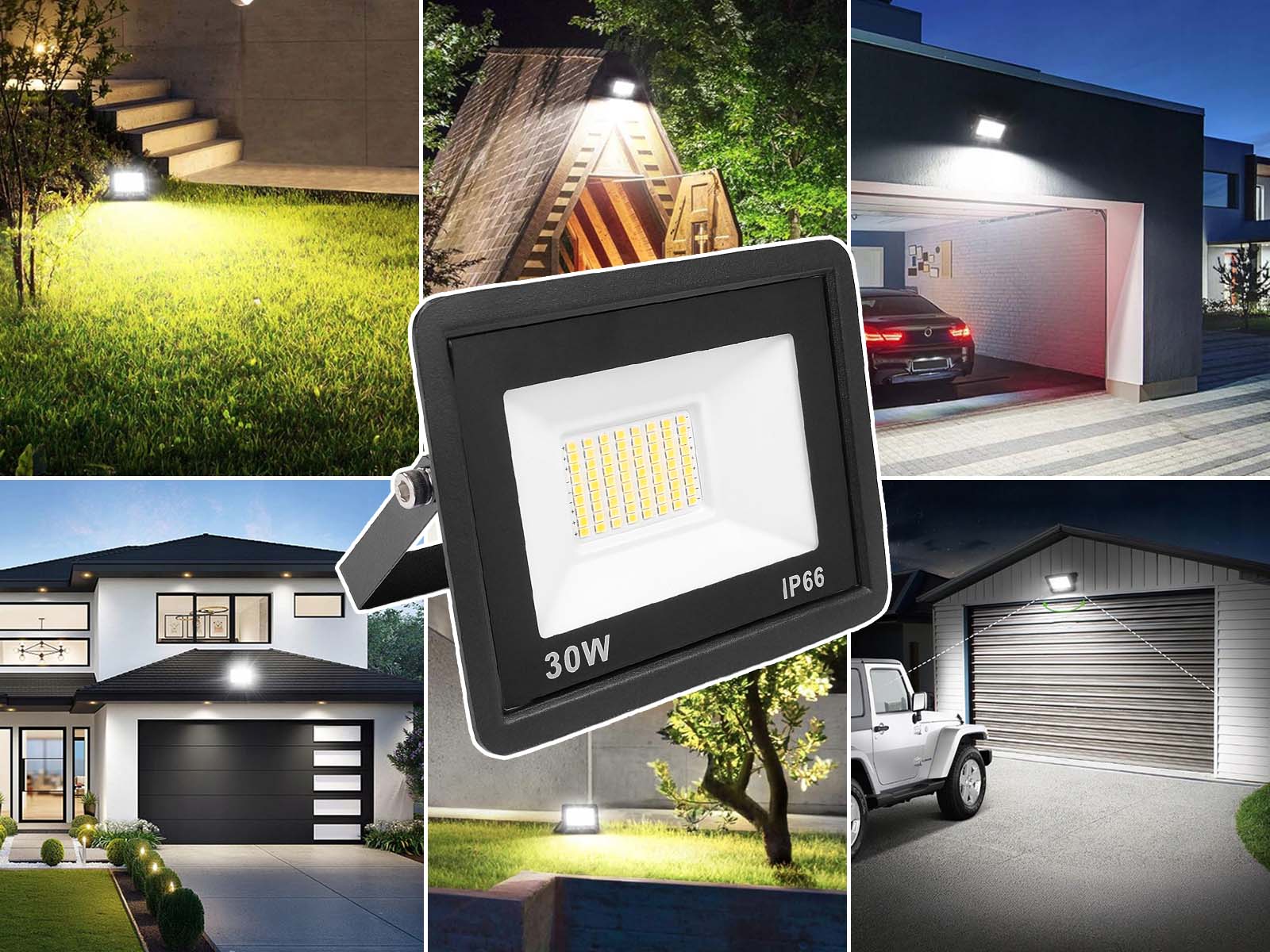 Wizualizacja Naświetlacz LED Super Slim 30W 4000K IP66